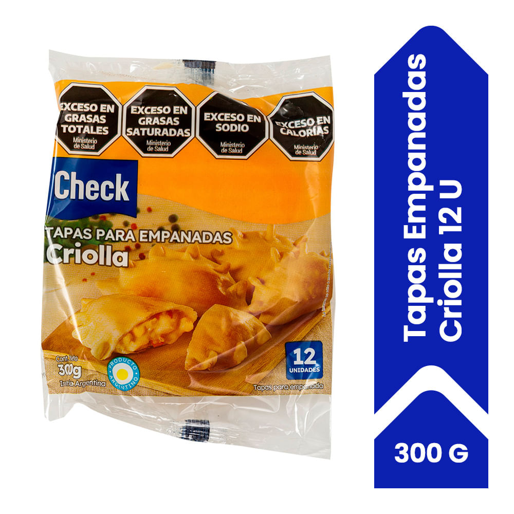 Tapas Para Empanadas Check Criolla 300 G 12u