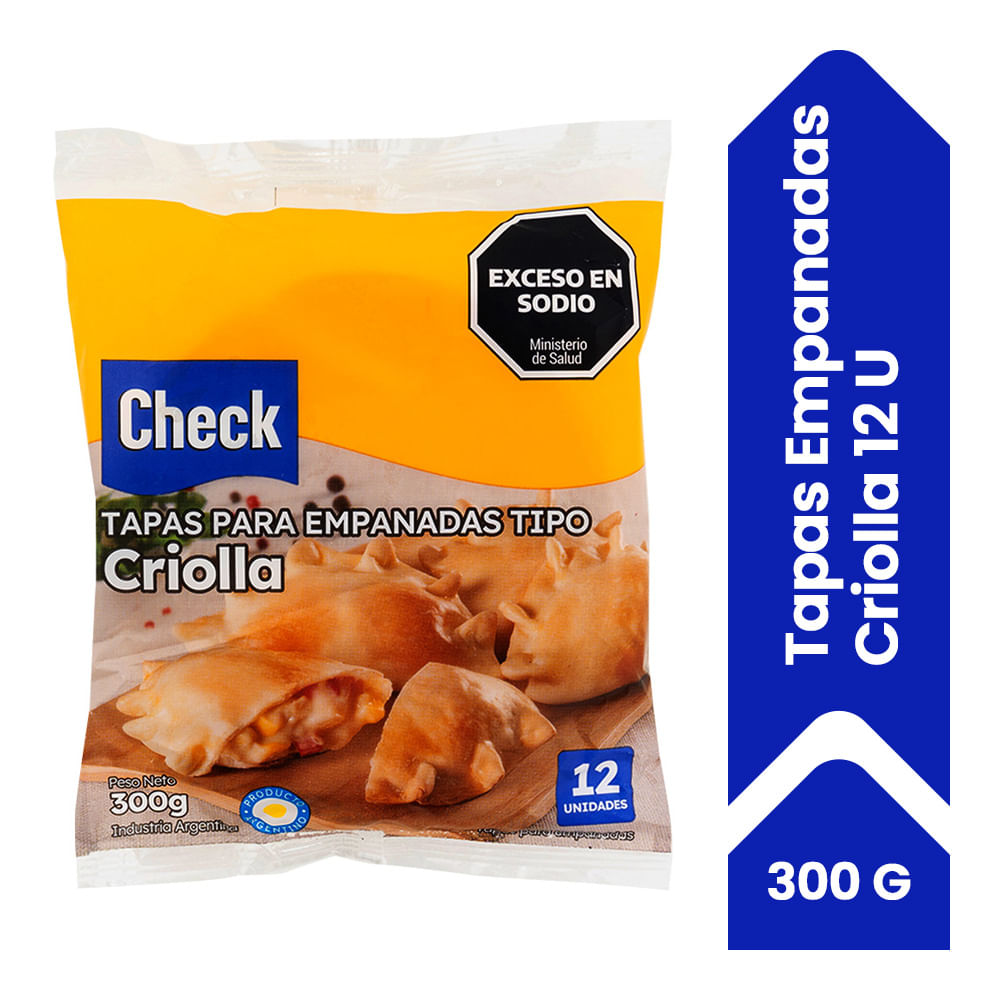 Tapas Para Empanadas Check Criollas 300 G 12u