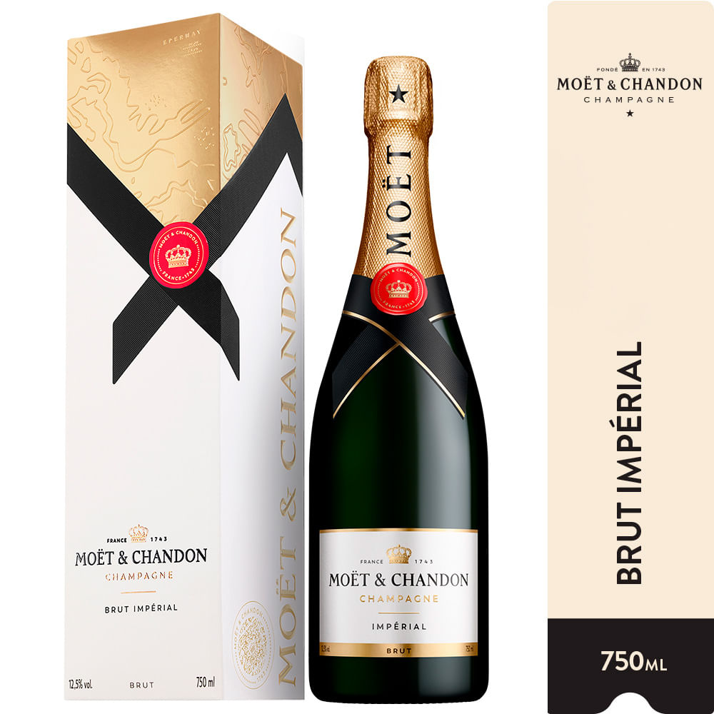 Champagne brut impérial Moet en estuche 750 cc.