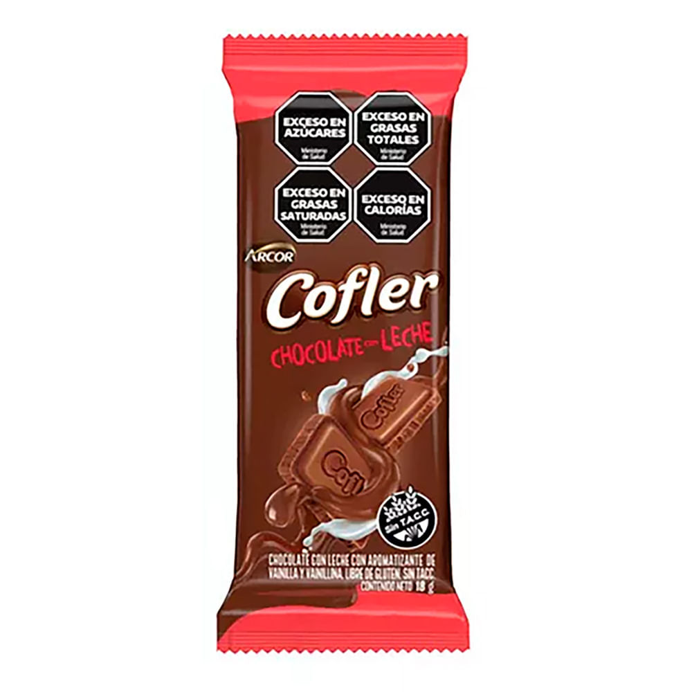 Tableta De Chocolate Cofler Leche Mini 18 G
