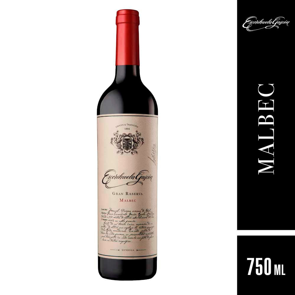 Vino Tinto Escorihuela Gascon Gran Reserva Malbec 750 Ml