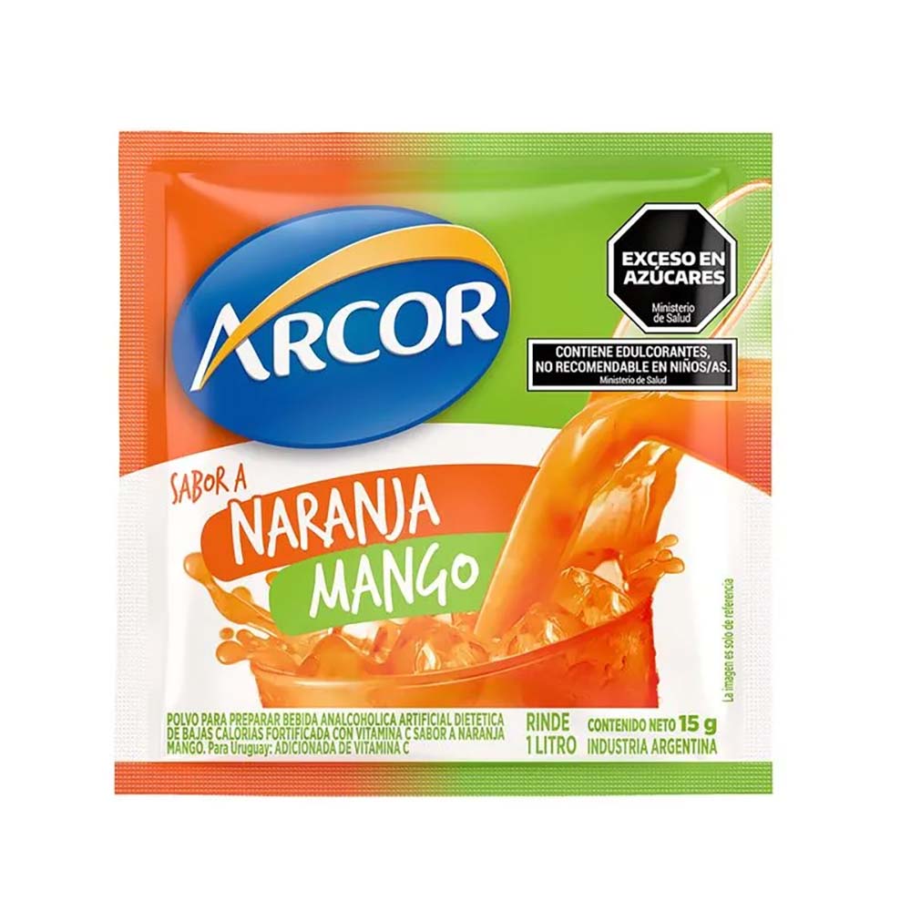 Jugo En Polvo Arcor Naranja Mango 15 G