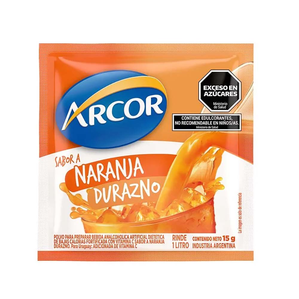 Jugo En Polvo Arcor Naranja Durazno 15 G