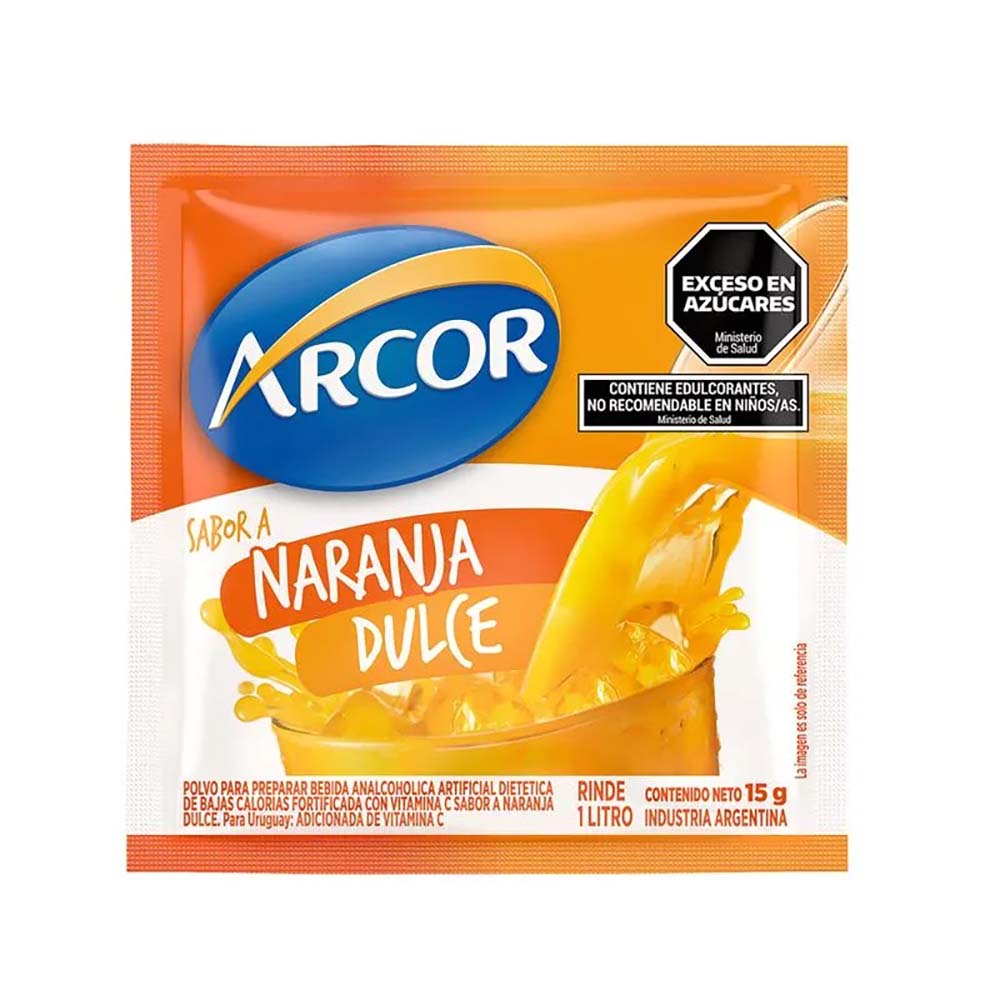 Jugo En Polvo Arcor Naranja Dulce 15 G