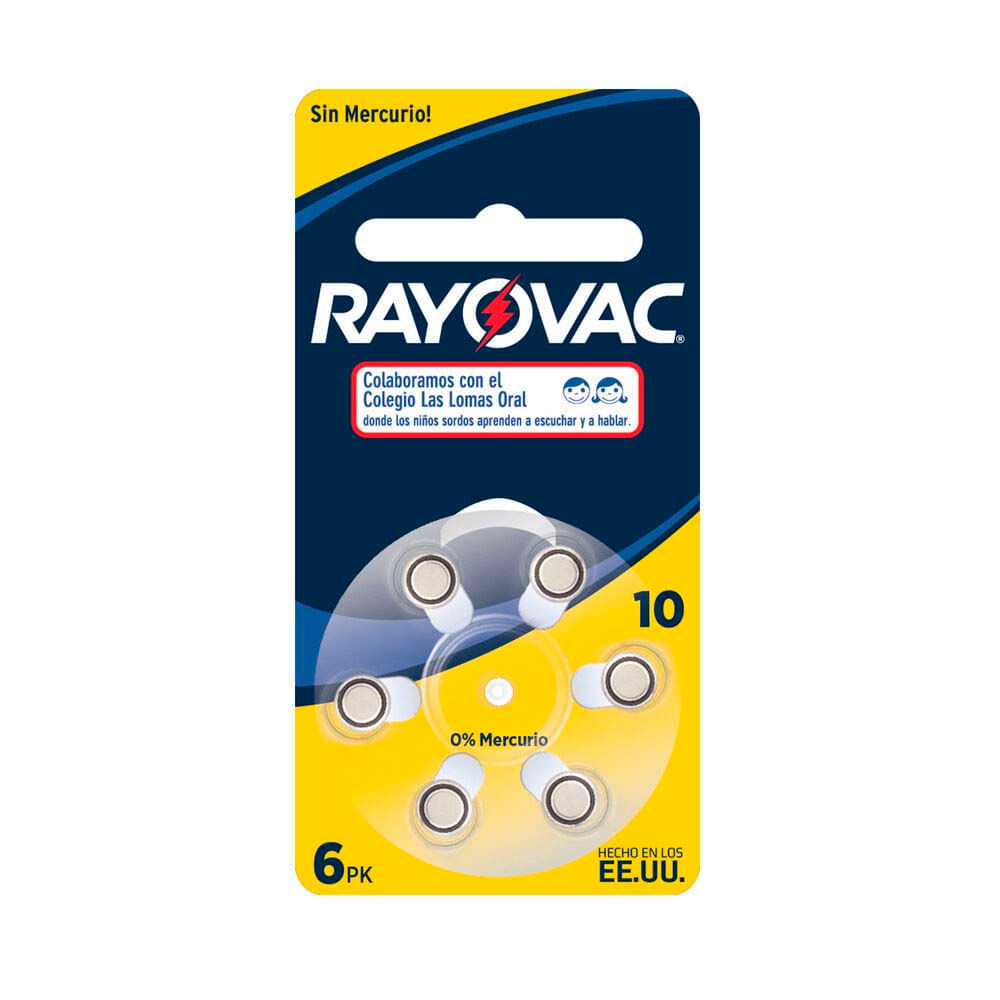 Pila Para Audiología Rov 10 Blister  6u