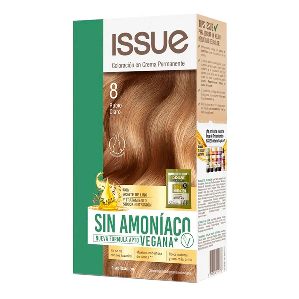 Color permanente sin amoniaco Issue N8 rubio claro 1 uni