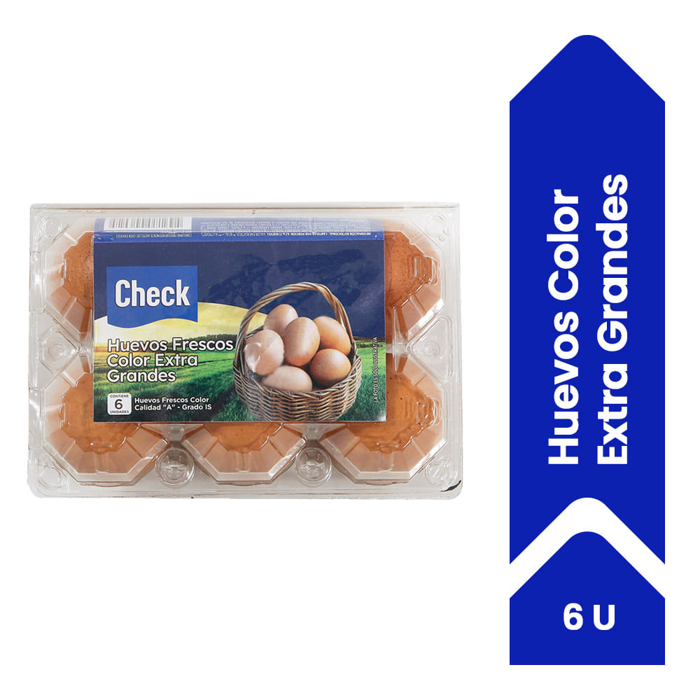 Huevos Color Check Extra Grandes 6 U
