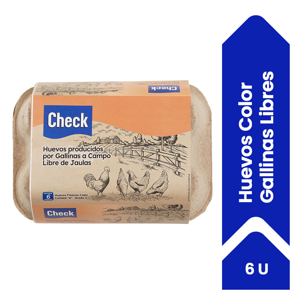 Huevos Color Check Gallinas Libres 6 U