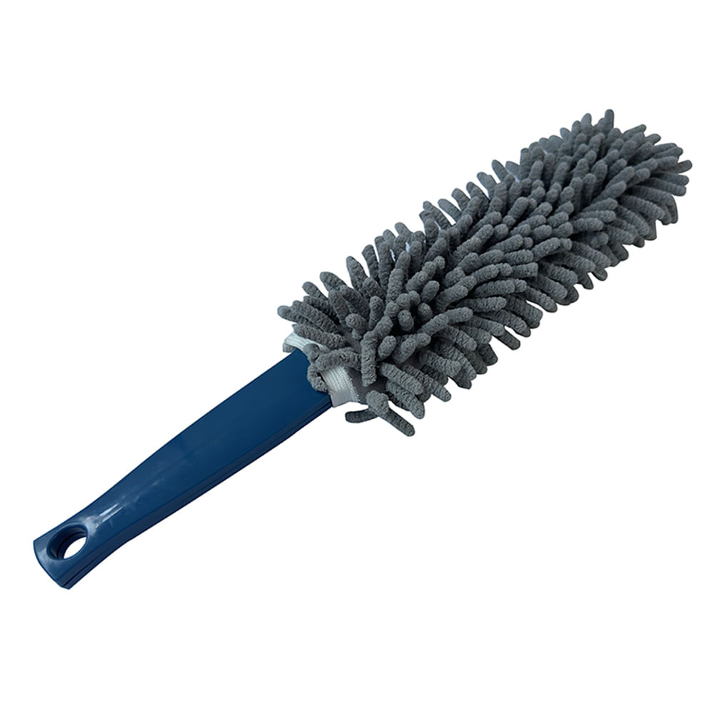Plumero Con Microfibra Azul Gris