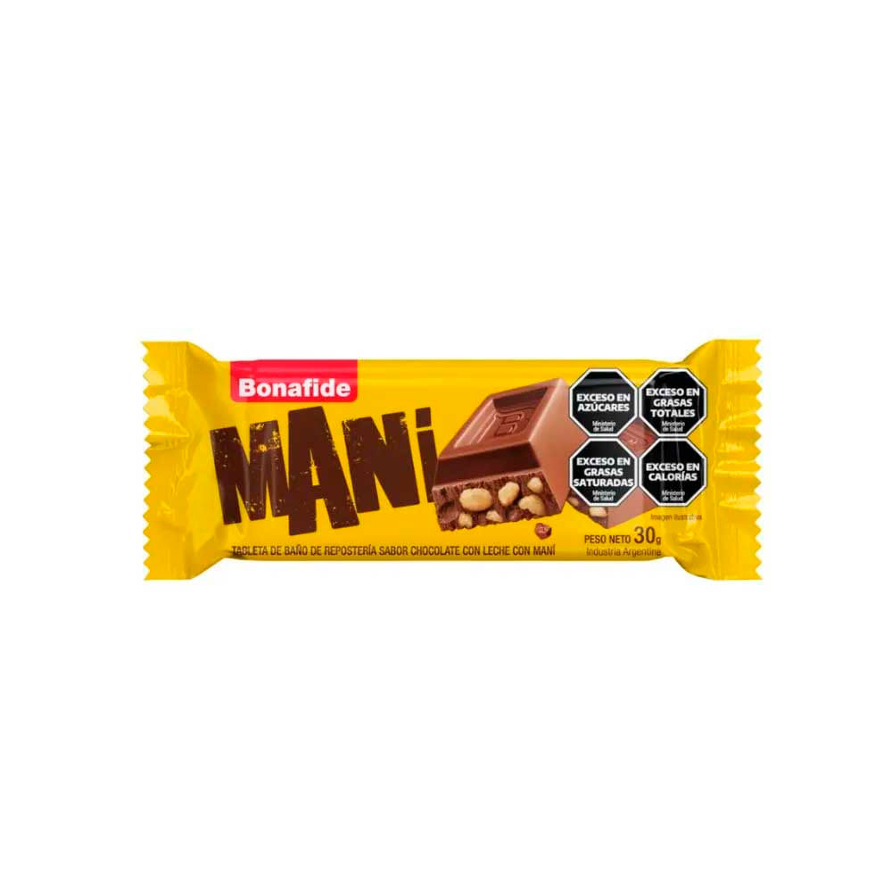 Tableta De Chocolate Bonafide Maní Con Leche 30 G