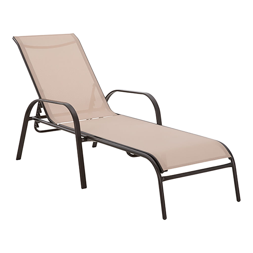 Reposera Para Pileta Apilable Beige