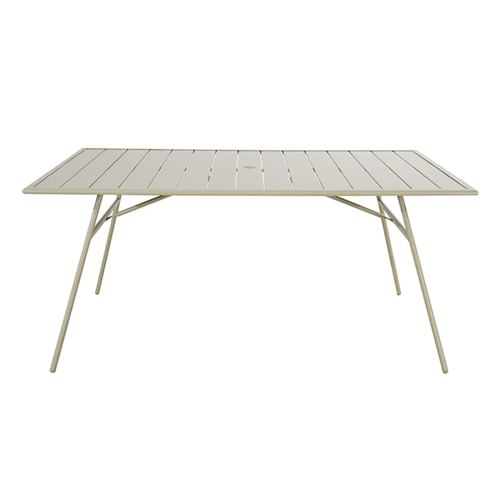 Mesa De Jardín Rectangular Metálica