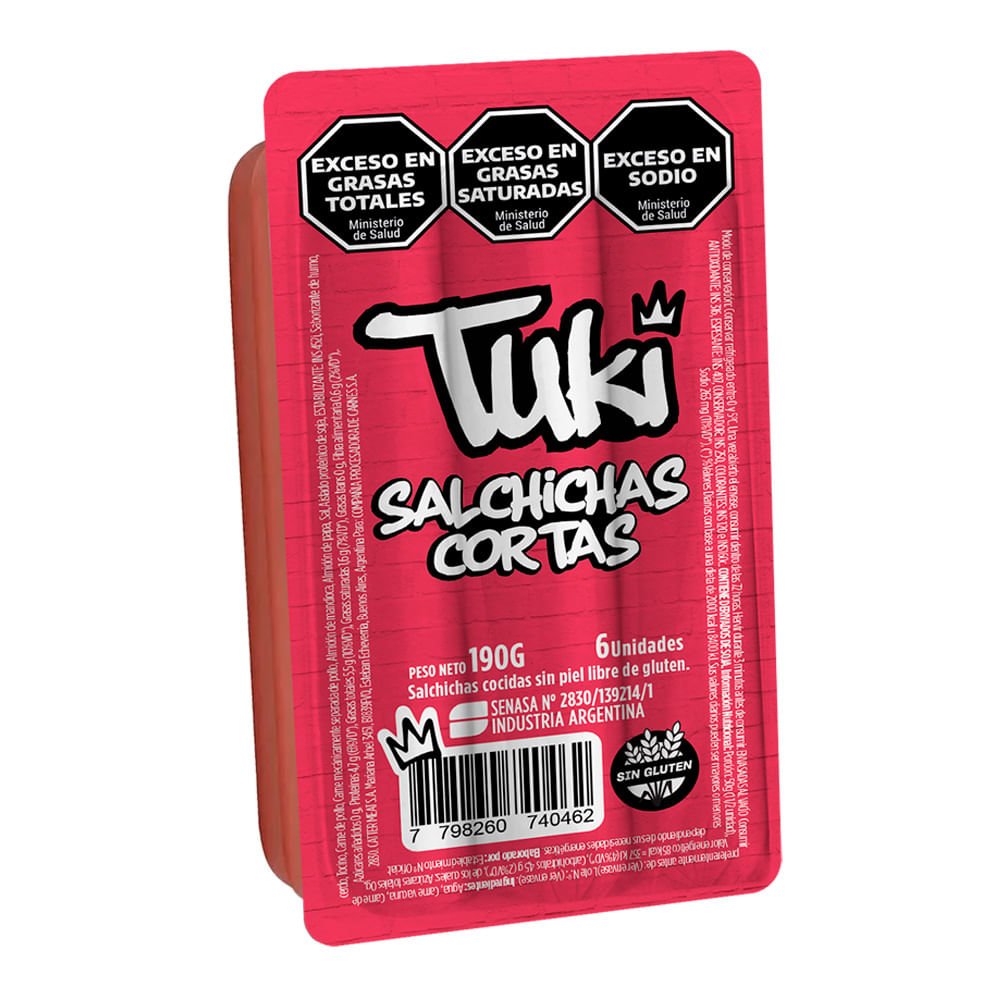 Salchichas Tuki Cortas 6 U 190 G