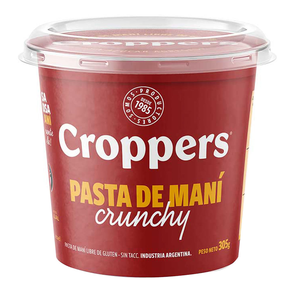 Pasta De Maní Croppers Crunchy 305 G