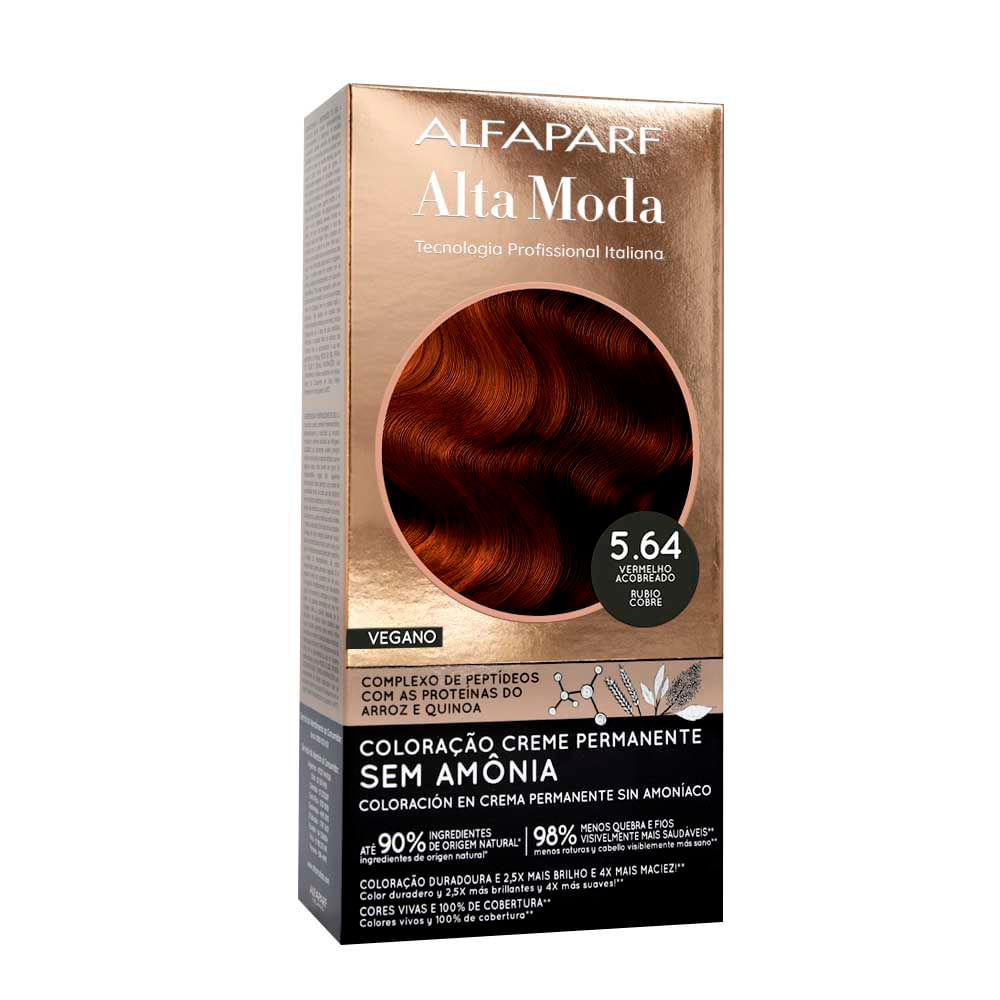 Tintura Para Pelo Alfaparf Alta Moda Color Rubio Cobre 5.64