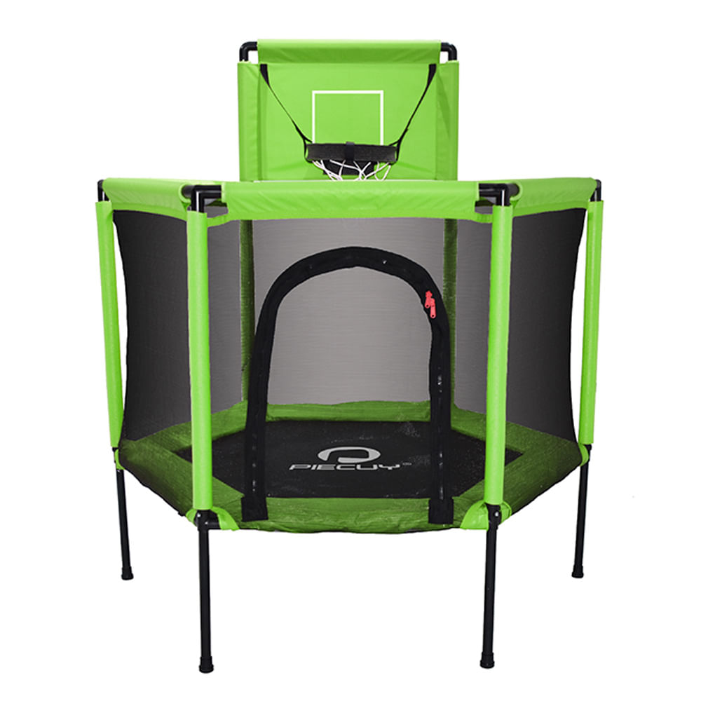 Cama Elástica Hexagonal De 1.40 M Con Canasta Y Pelotas