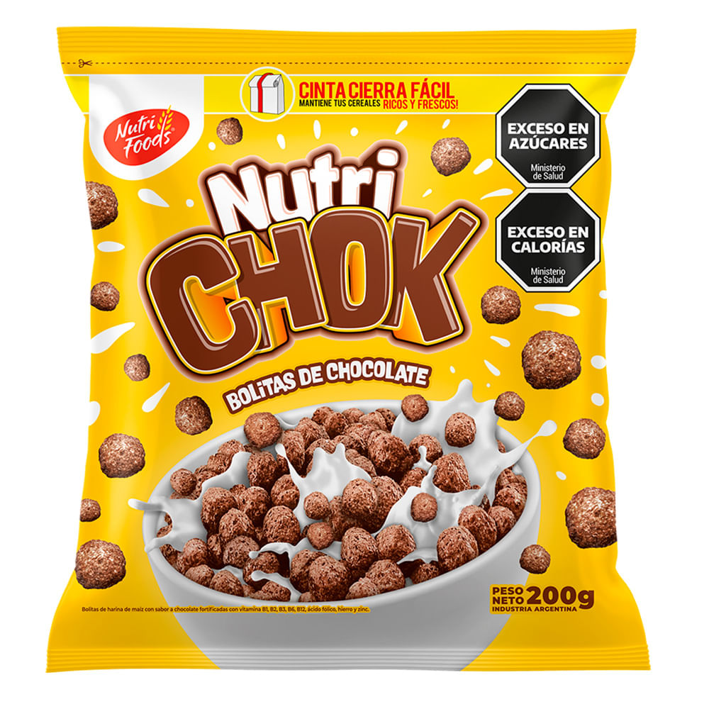 Bolitas chocolate Nutri Foods nutri chok 200 g.