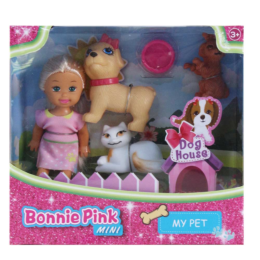 Muñeca Bonnie Pink Mini My Pet Set