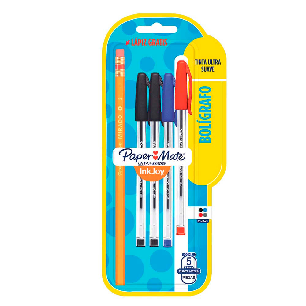 Bolígrafos Paper Mate Inkjoy Negros 3 U