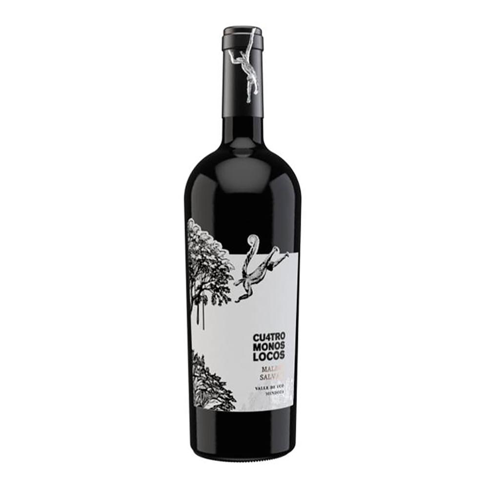 Vino 4 monos Malbec 750 cc