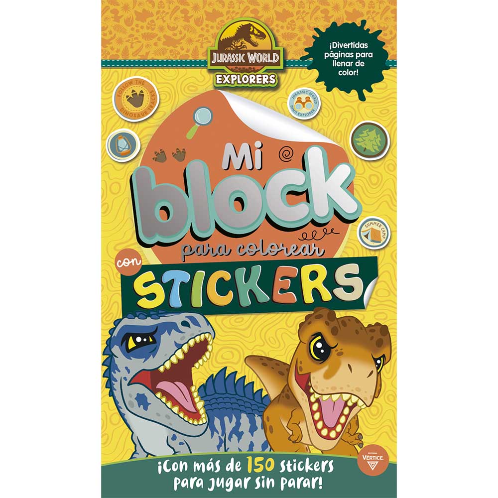 Libro Para Colorear Mi Block Para Colorear Stickers Editorial Vertice 1 U Surtido