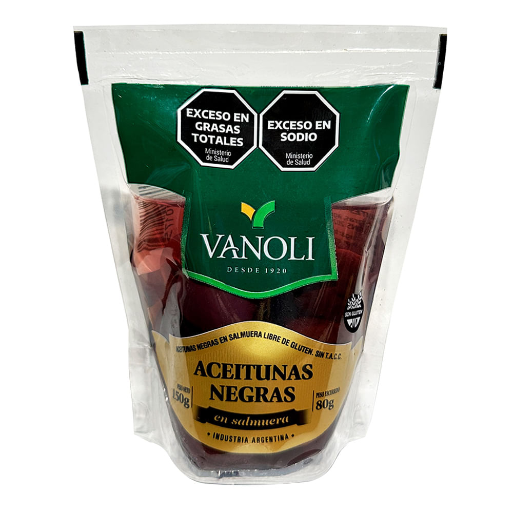 Aceitunas Negras Vanoli 150 G