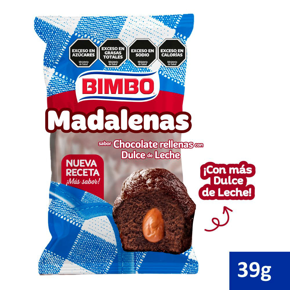Madalena Bimbo Chocolate Con Dulce De Leche 39 G
