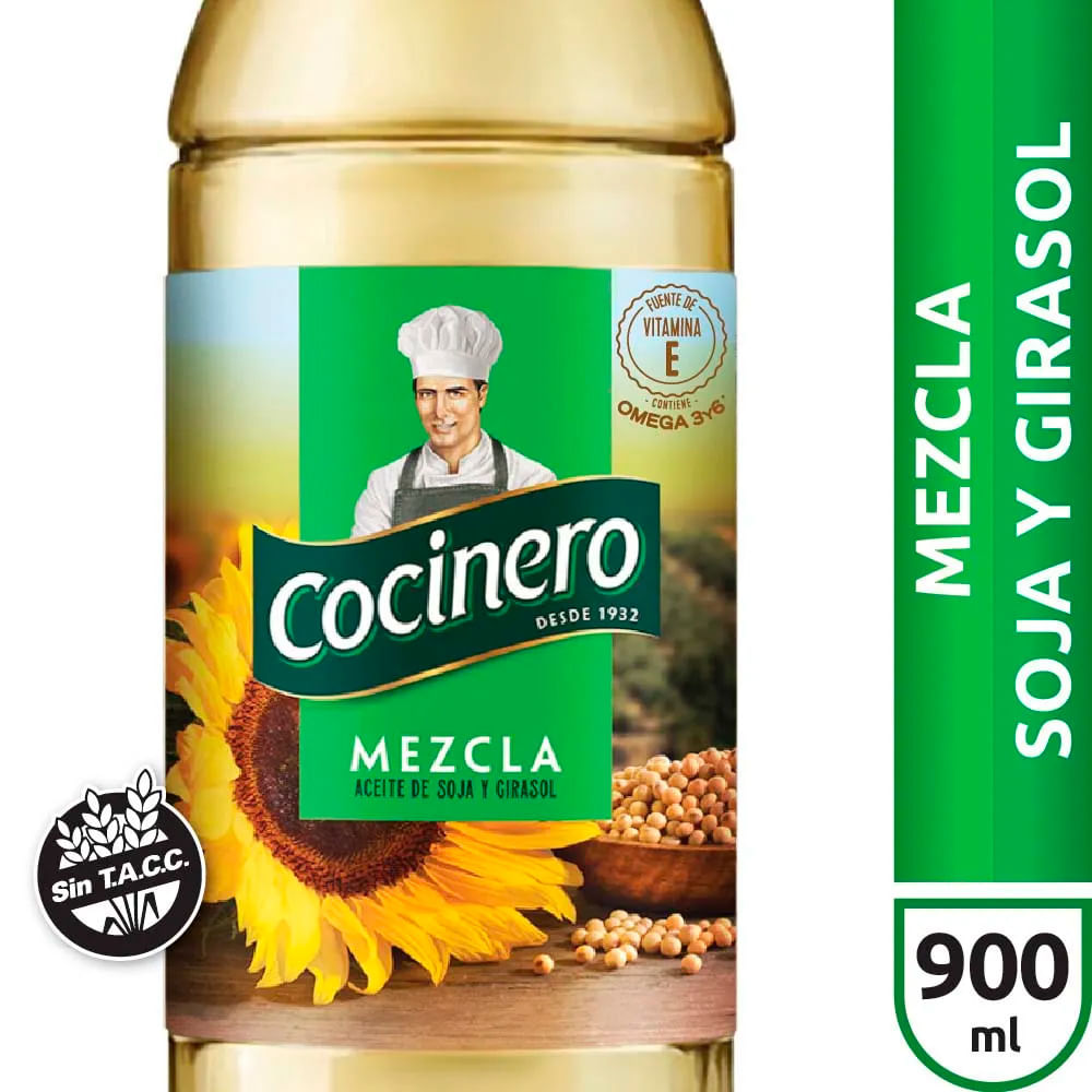 Aceite Mezcla Cocinero 900 Ml