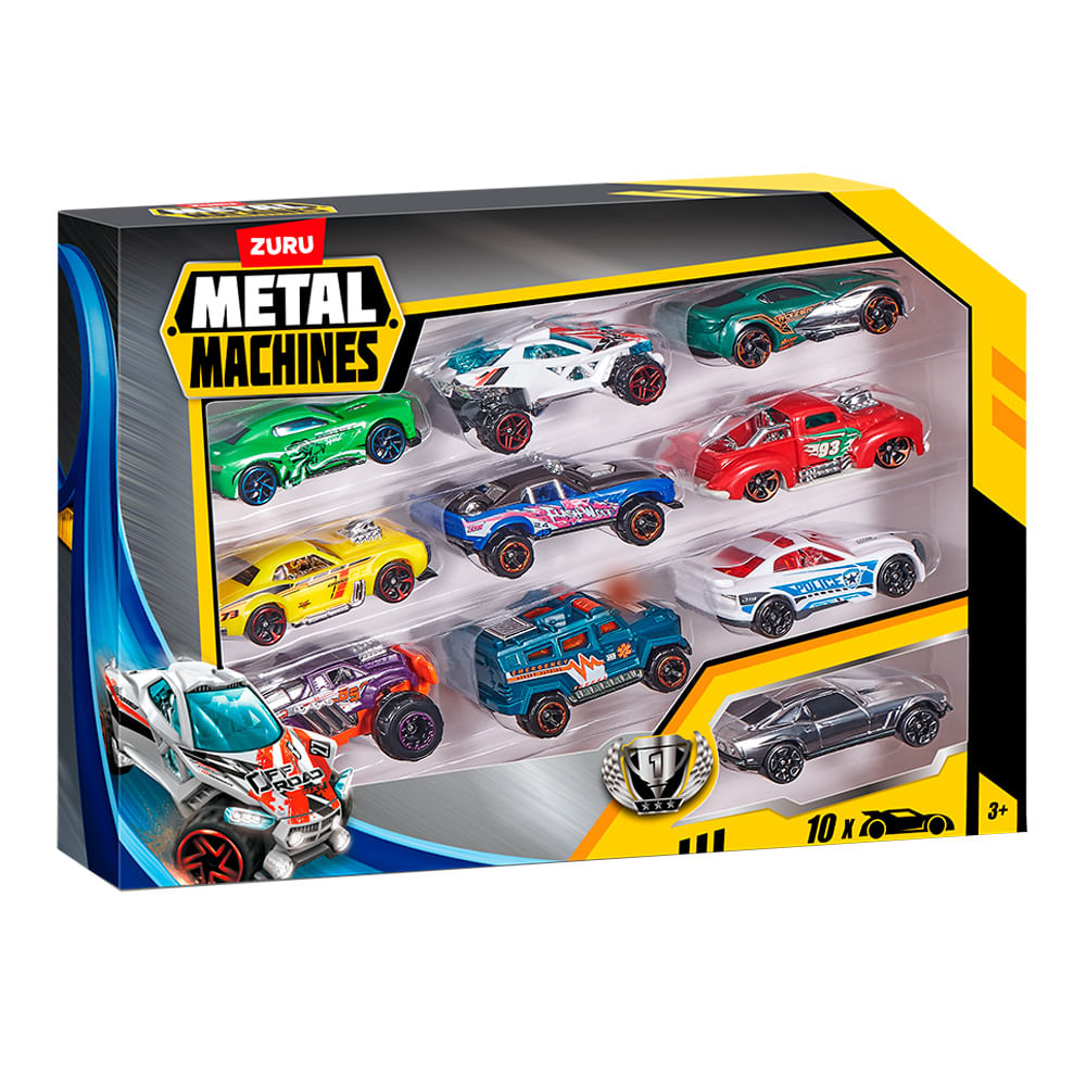 Set Autos Zuru Metal Machin 10 Piezas