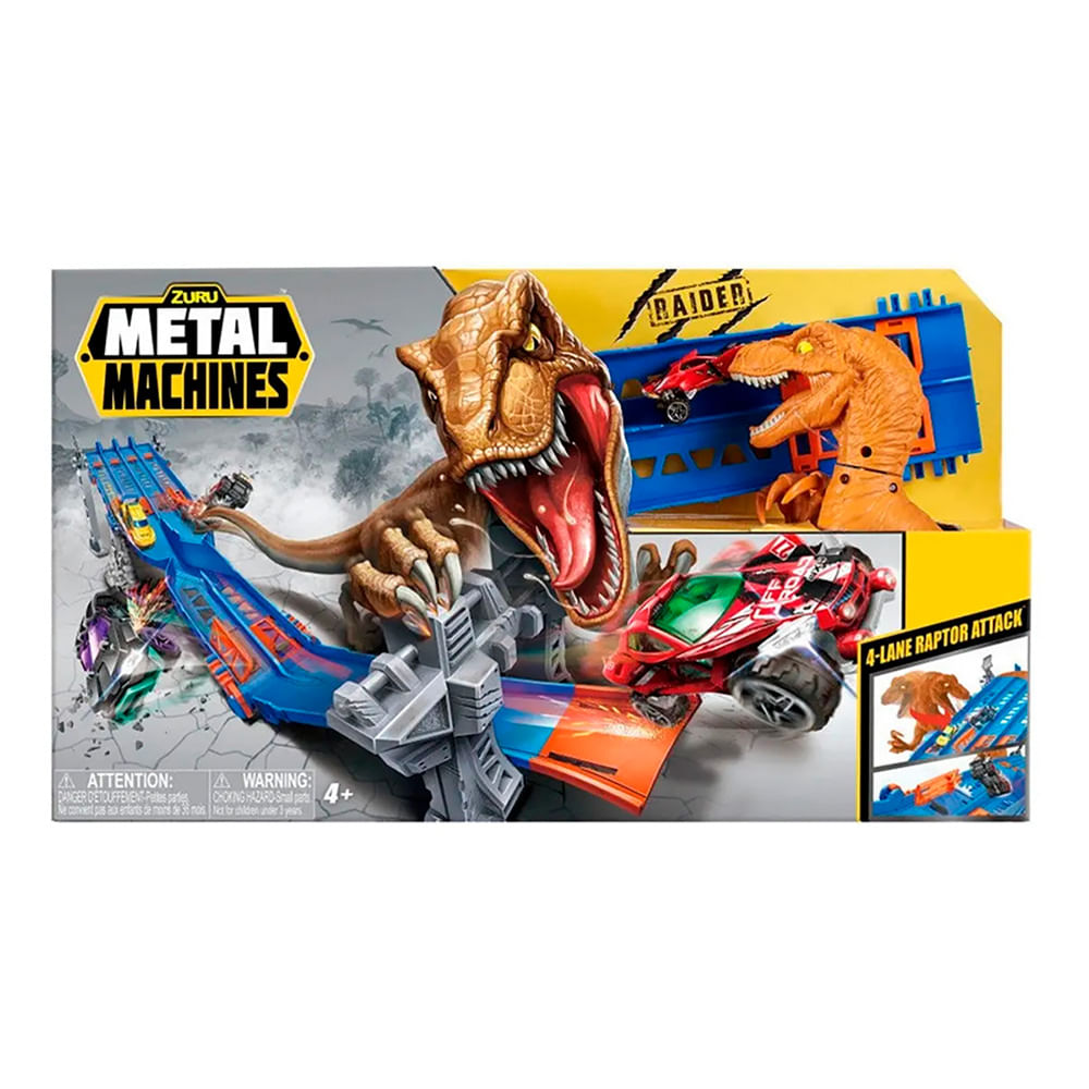 Set Pista De Metal Zuru Machines 4-Lane Raptor Attack